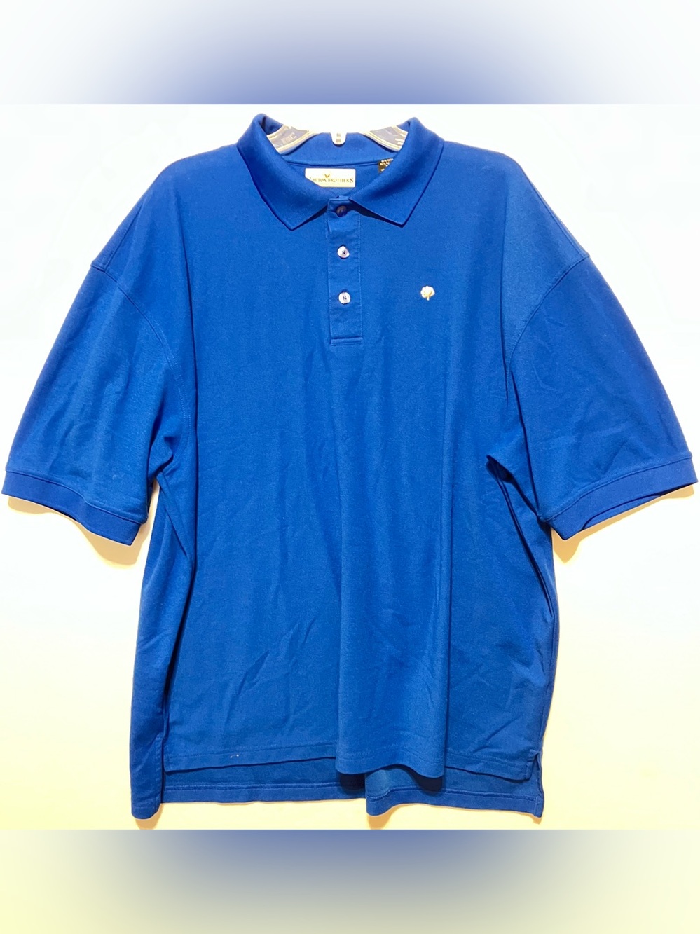 Men's Cotton Brothers XXL Blue Polo Shirt - Short Sleeve Classic Polo